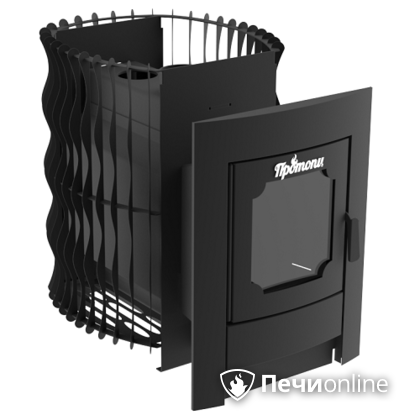 Дровяная банная печь Протопи 14 Сетка-Подкова со стеклом в Астрахани